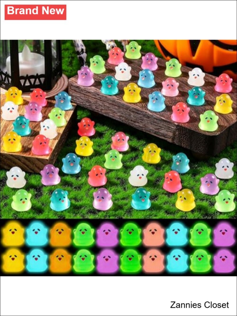👻 Glow in the Dark Mini Ghost Figurines 145pc Halloween Resin Decor Set